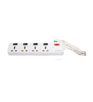 Power Strip Spike Guard Extension Board with 4 Multi Plug Point