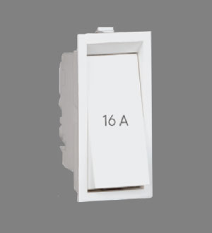 Precision 1 Way 1M modular Switch (White, 16A)