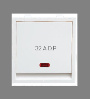 32A DP Modular Switch with Indicator - 2M