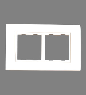 White cover plates with frame - 4 module
