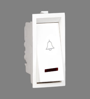 6 Amp Bell Push modular electrical Switch with indicator