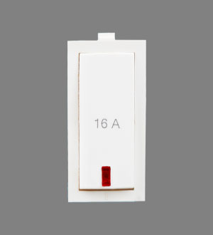 16A 1-Way Switch With Indicator 1M (White)