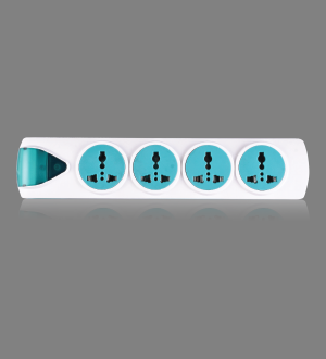 Power Strip Spike Guard Extension Board with 4 Multi Plug Point