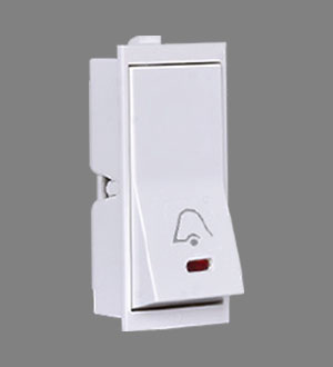 6 Amp Bell Push modular Switch with indicator